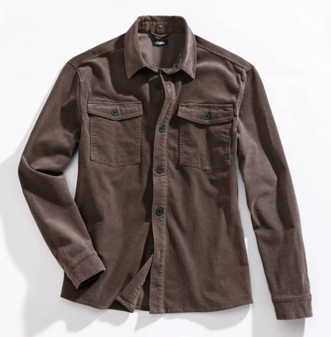 John Devin Hemdjacke, modernes Cord-Overshirt mit aufgesetzten Taschen günstig online kaufen