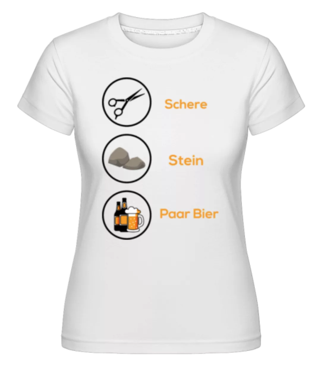 Schere Stein Paar Bier · Shirtinator Frauen T-Shirt günstig online kaufen