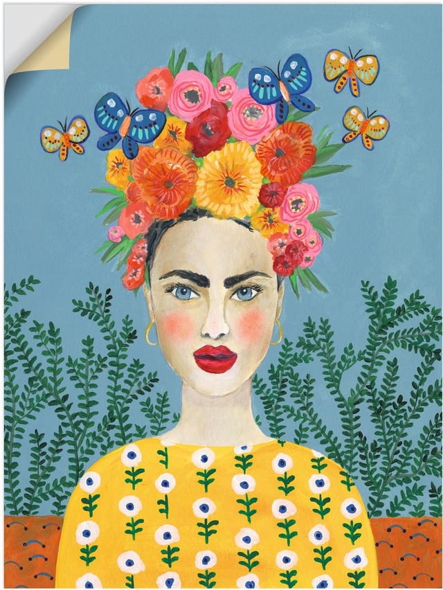 Artland Wandbild »Frida-Kopfschmuck I«, Bilder von Frauen, (1 St.), als Lei günstig online kaufen