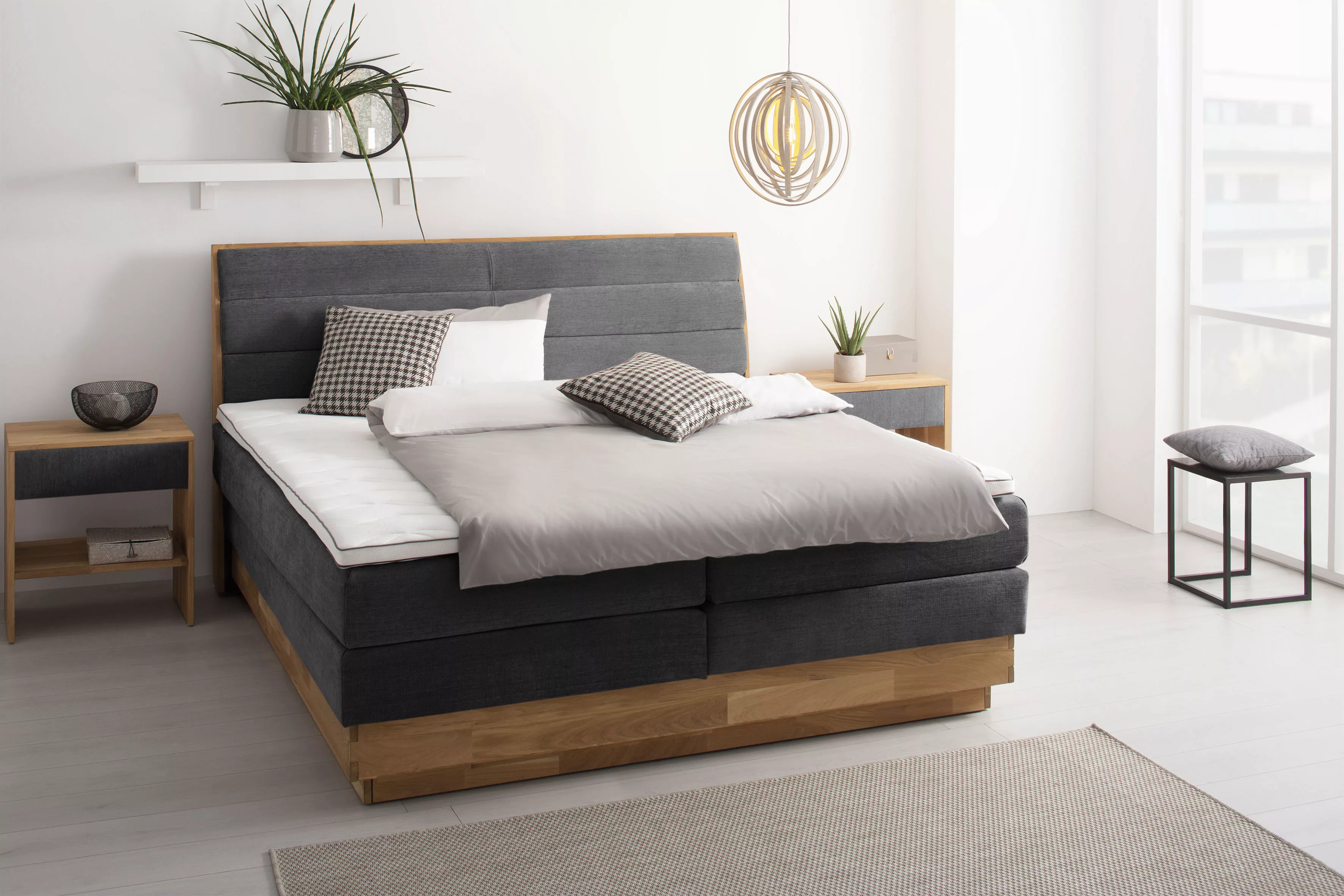 OTTO products Boxspringbett, LED-Beleuchtung, mit zertifizierten, recycelte günstig online kaufen