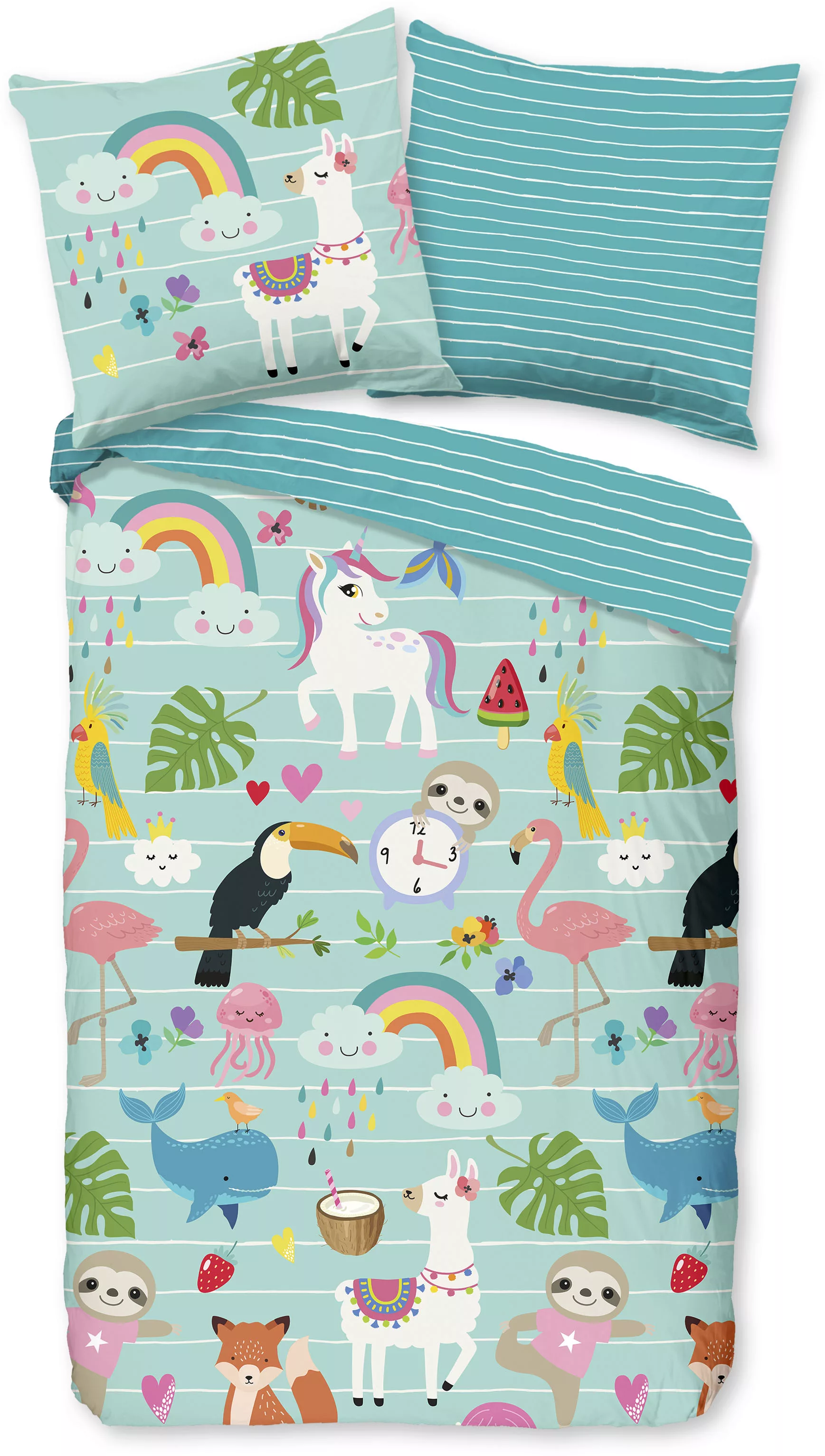 good morning Kinderbettwäsche »Festen«, Baumwolle, 135x200, Reißverschluss, günstig online kaufen