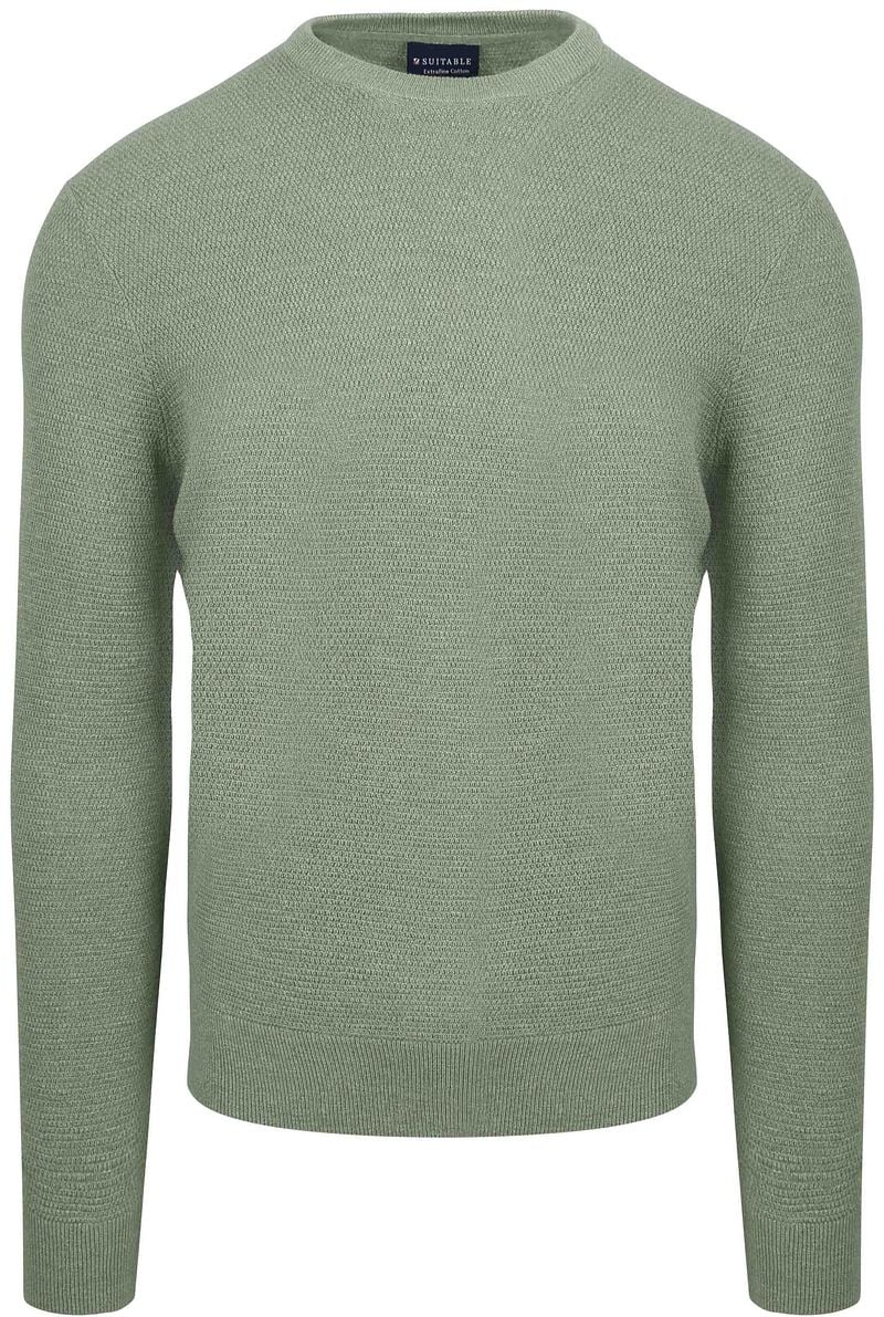 Suitable Pullover Struktur Grün - Größe L günstig online kaufen