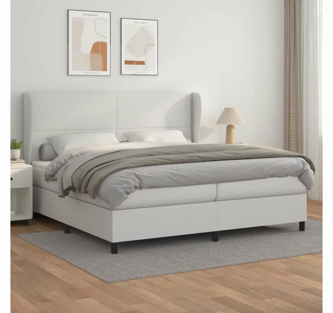 vidaXL Boxspringbett Bett Boxspringbett mit Matratze & Topper Kunstleder ve günstig online kaufen