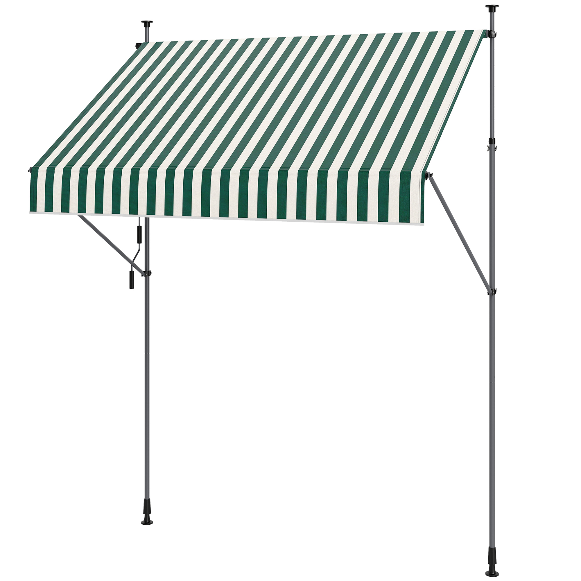 Outsunny Sonnensegel 2x1,2 m mit Kurbelarm, Sonnenschirm für den Außenberei günstig online kaufen