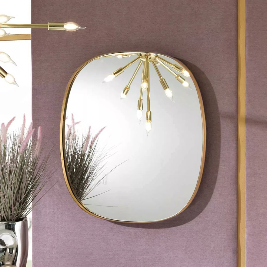 Ovaler Wandspiegel in Bronzefarben Retro Design günstig online kaufen