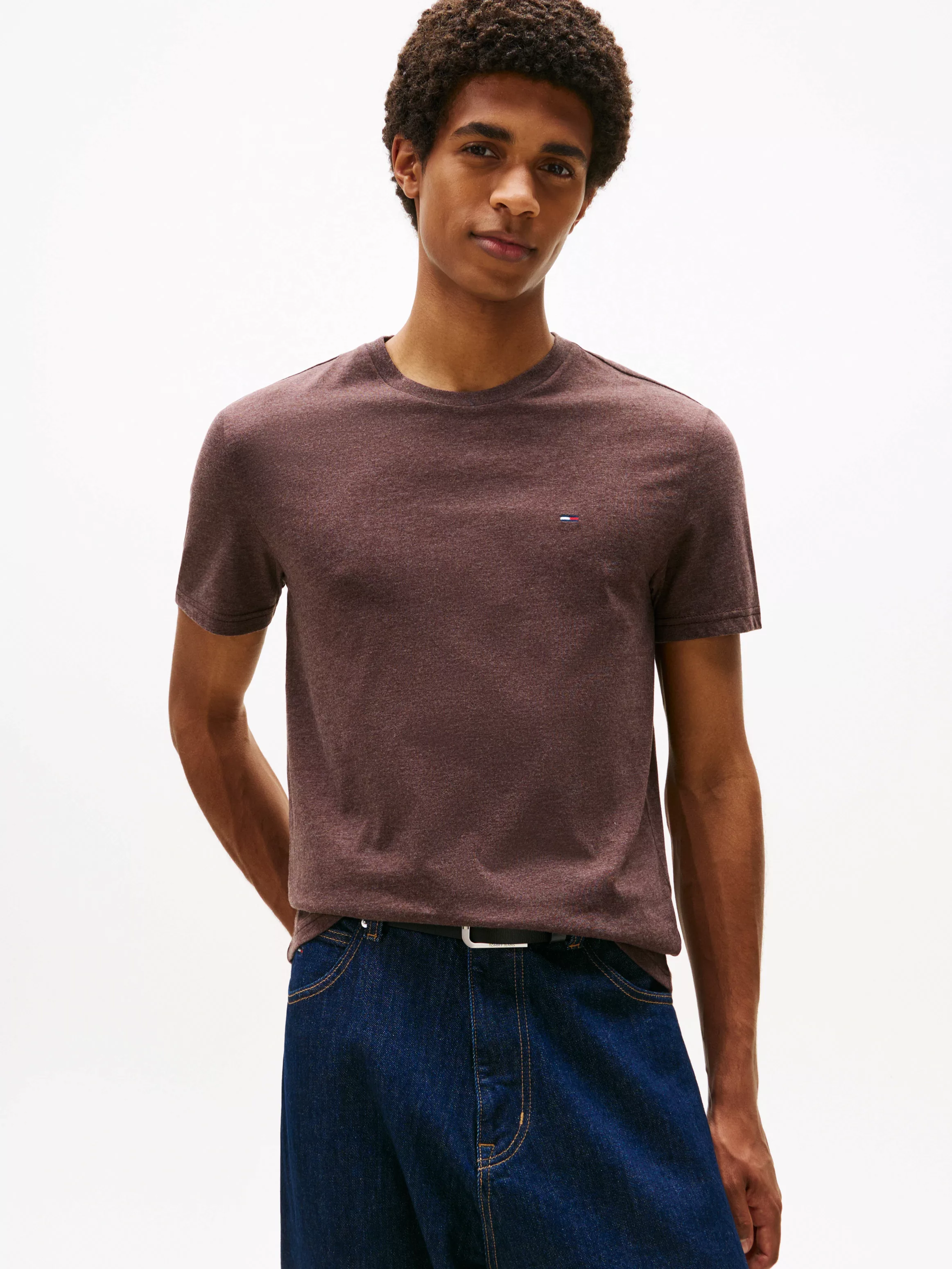 Tommy Jeans T-Shirt "TJM XSLIM JASPE HTR TEE EXT", Mit Rundhalsausschnitt günstig online kaufen