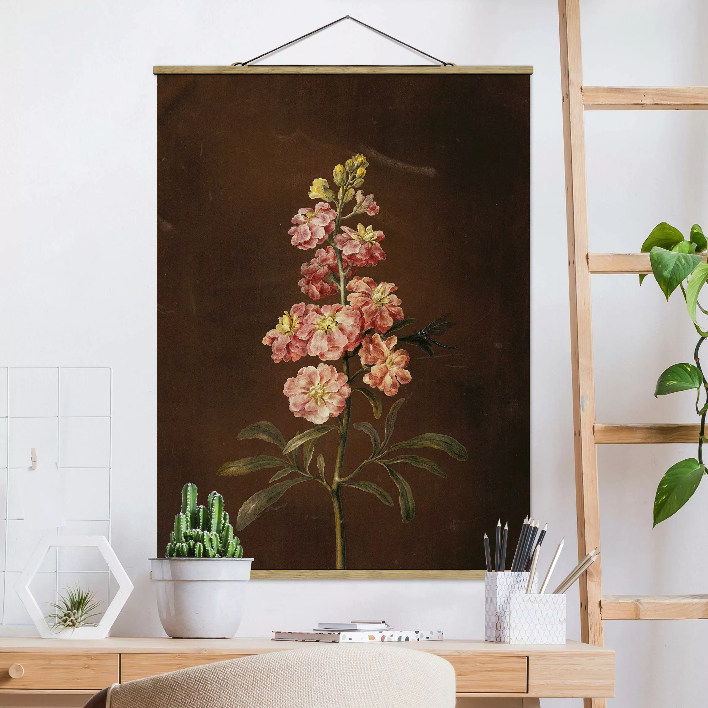 Stoffbild Blumen mit Posterleisten - Hochformat Barbara Regina Dietzsch - E günstig online kaufen