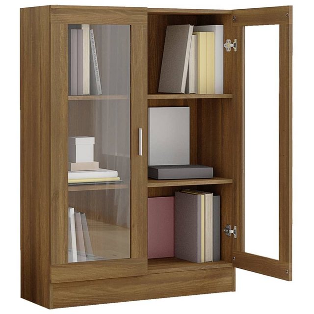 vidaXL Vitrine Vitrine Regal Highboard Vitrinenschrank Braun Eiche-Optik 82 günstig online kaufen