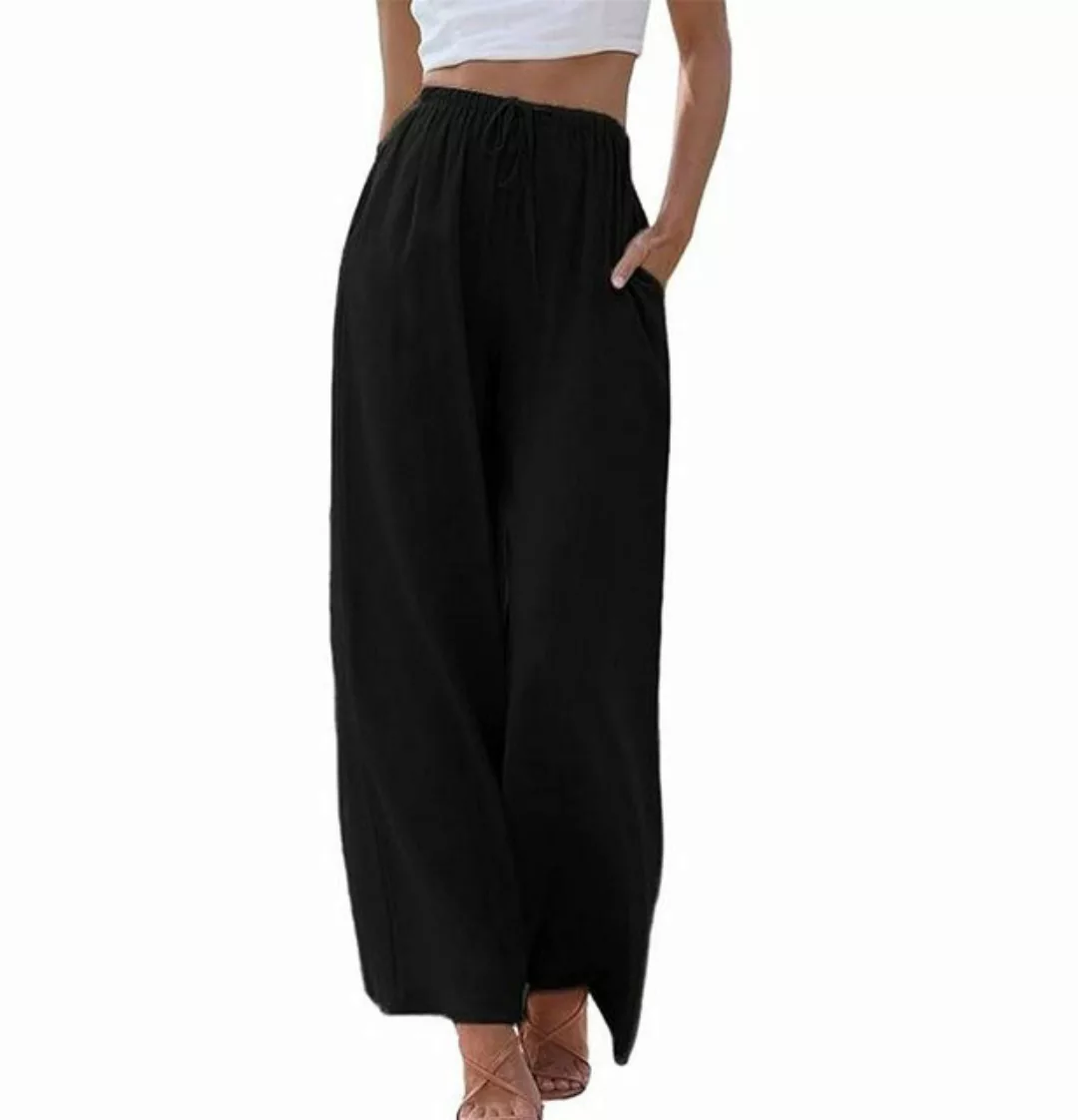 AFAZ New Trading UG Loungehose Damen-Hose aus Leinen mit Kordelzug und hohe günstig online kaufen