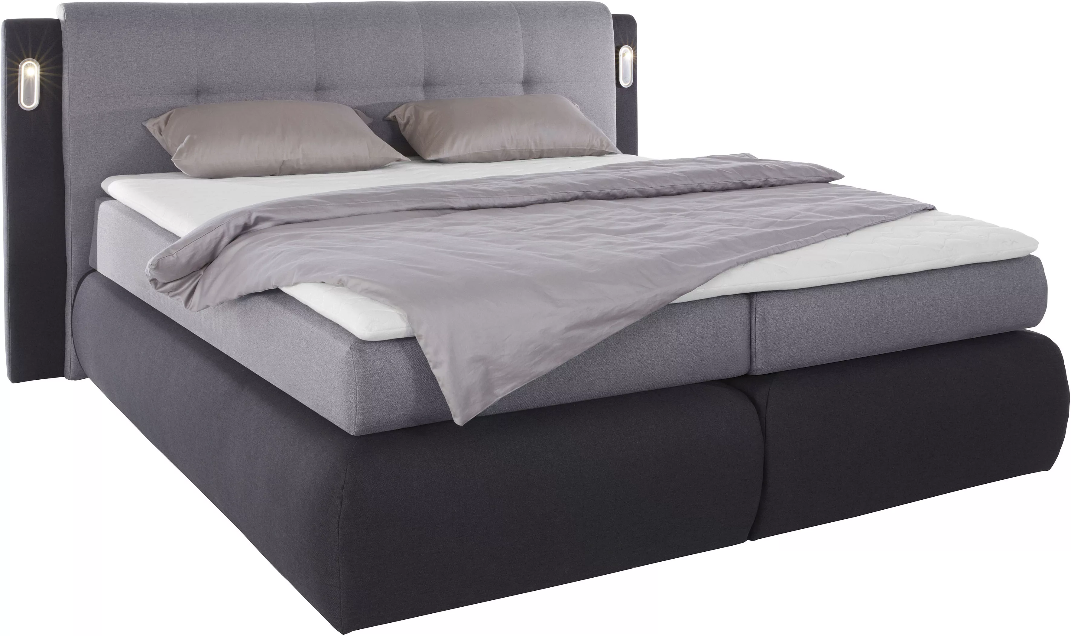 COLLECTION AB Boxspringbett "Borna", inklusive Bettkasten, LED-Beleuchtung günstig online kaufen