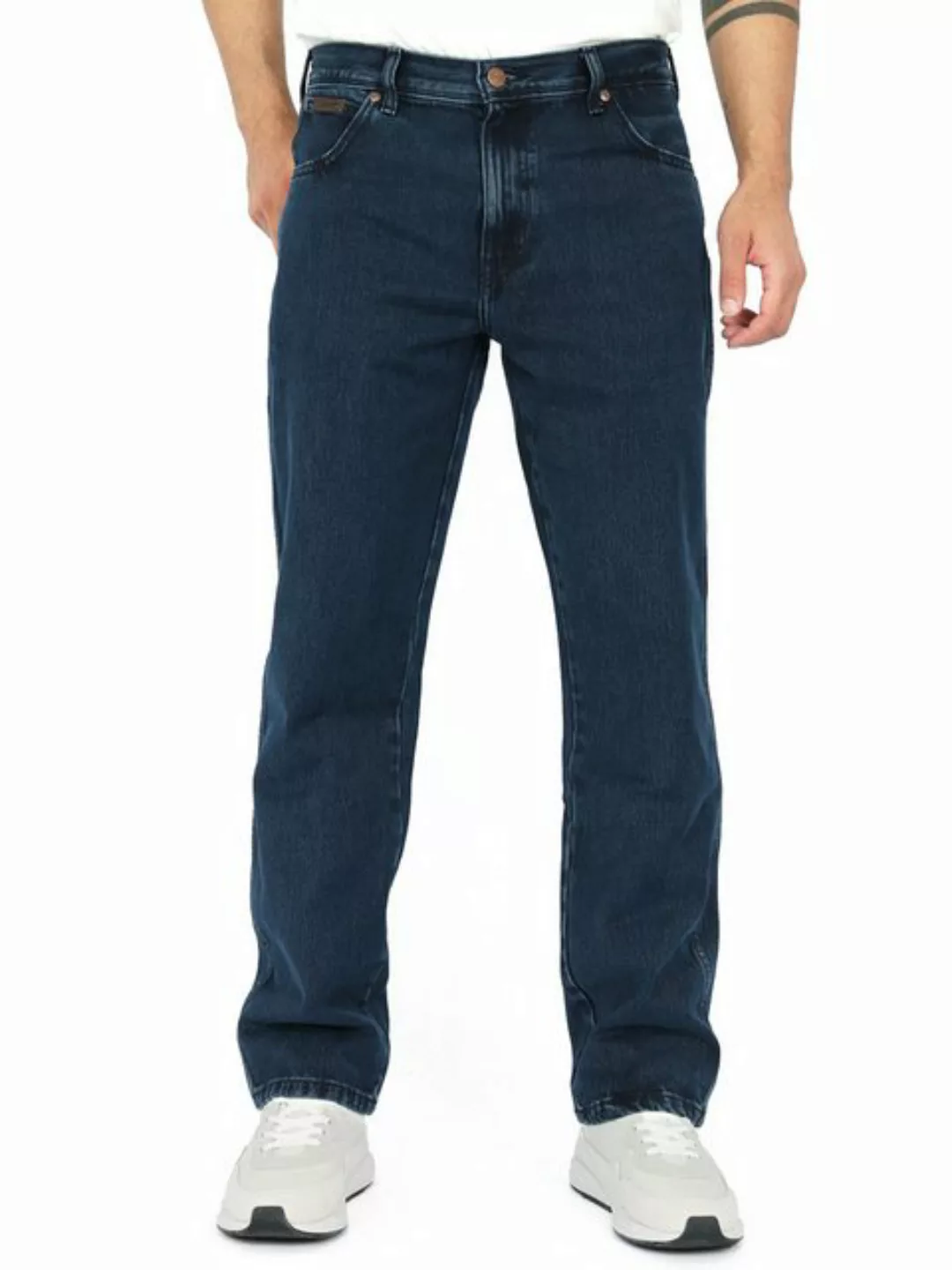 Wrangler Herren Jeans Texas - Regular Fit - Blau - Coalblue Stone günstig online kaufen