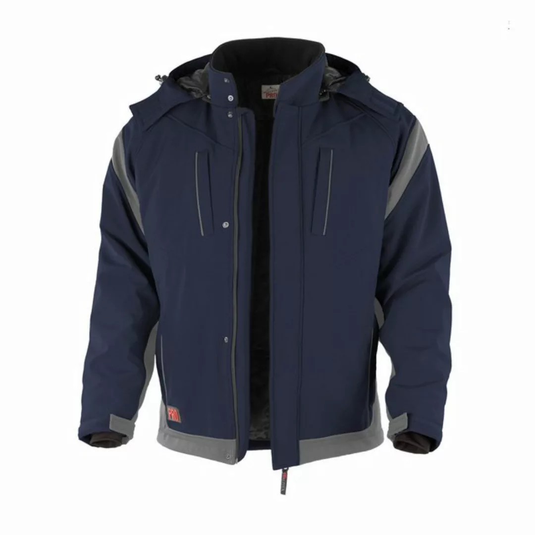 Qualitex Workwear Winterjacke Softshelljacke "PRO" marine/grau, Gr. XL günstig online kaufen