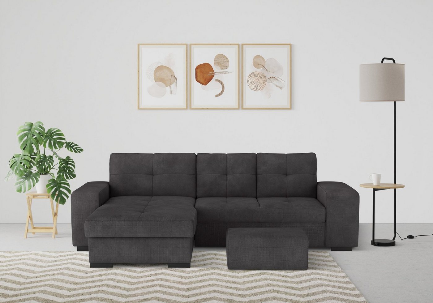 COTTA Ecksofa "Mattina L-Form", inkl. Hocker, wahlweise mit Bettfunktion un günstig online kaufen