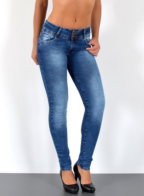 ESRA Skinny-fit-Jeans S500 High Waist Skinny Jeans Damen, Damen Röhrenjeans günstig online kaufen
