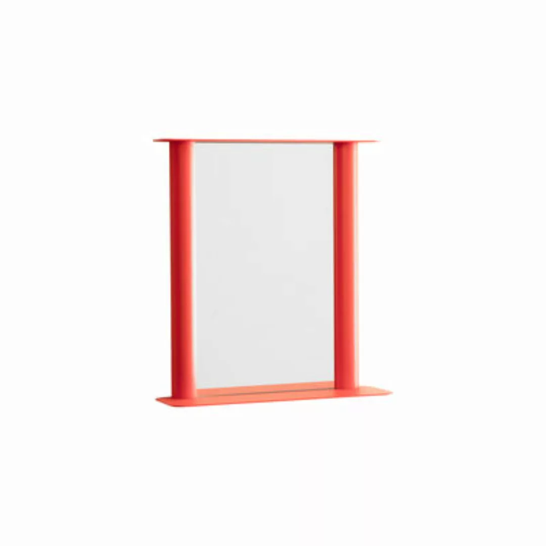 Wandspiegel Pipeline Small metall rot / L 56 x H 60.6 cm - raawii - Rot günstig online kaufen
