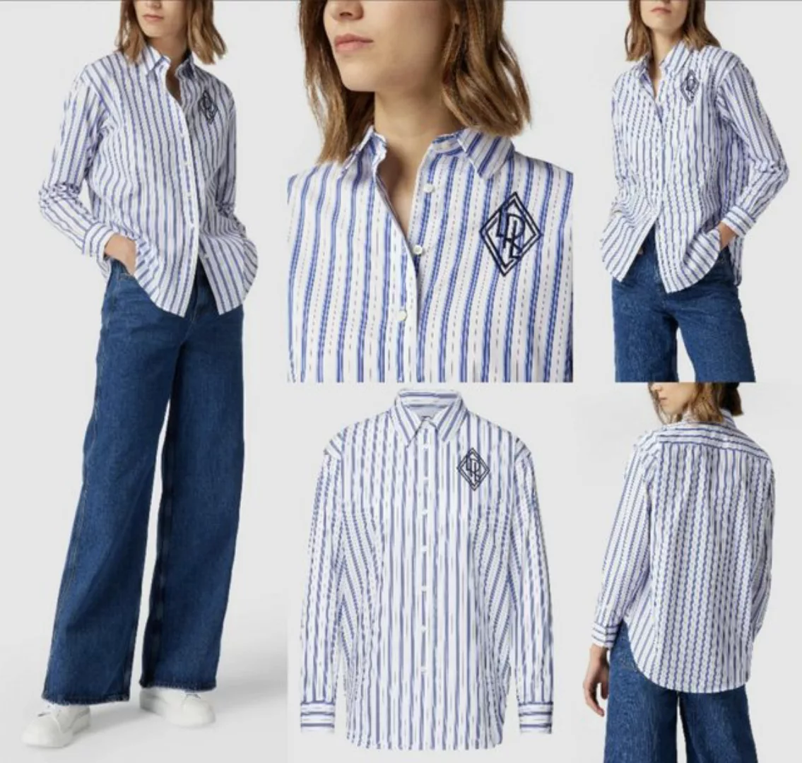 Ralph Lauren Blusentop LAUREN RALPH LAUREN Striped Blouse Logo Bluse Hemd B günstig online kaufen