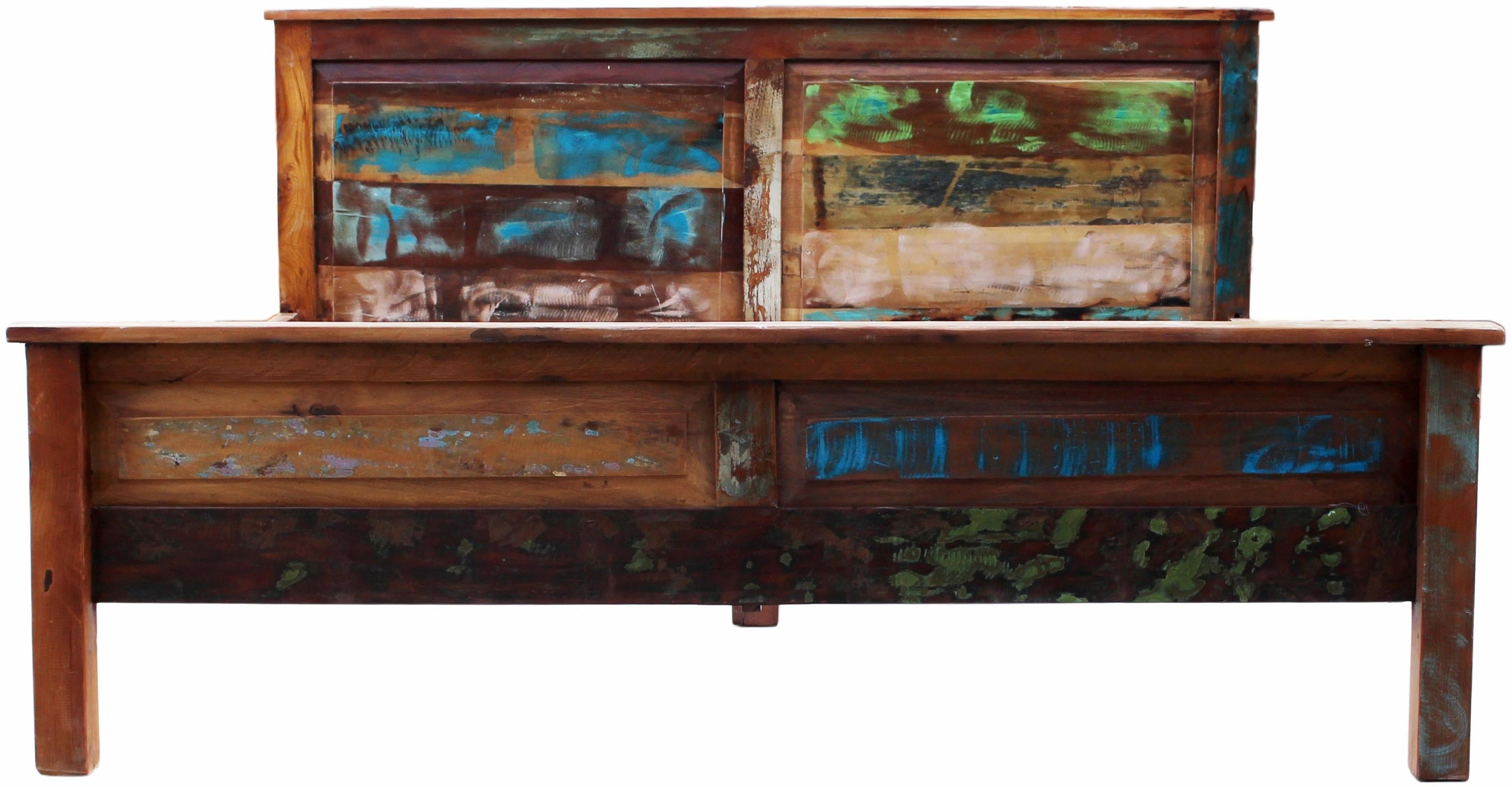 SIT Massivholzbett Riverboat, aus recyceltem Altholz, Shabby Chic, Vintage günstig online kaufen