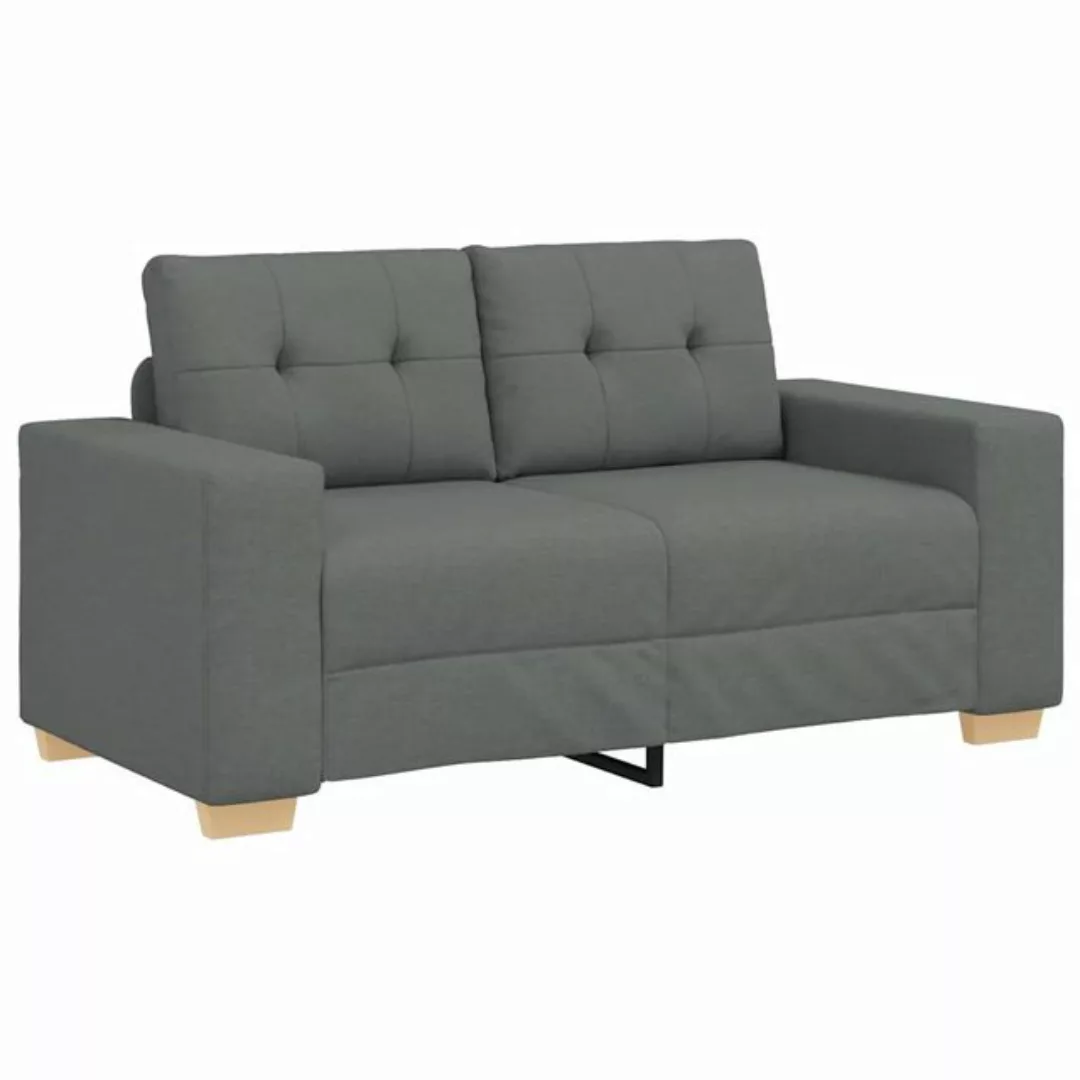 vidaXL Sofa Zweisitzer-Sofa Dunkelgrau 120 cm Stoff günstig online kaufen