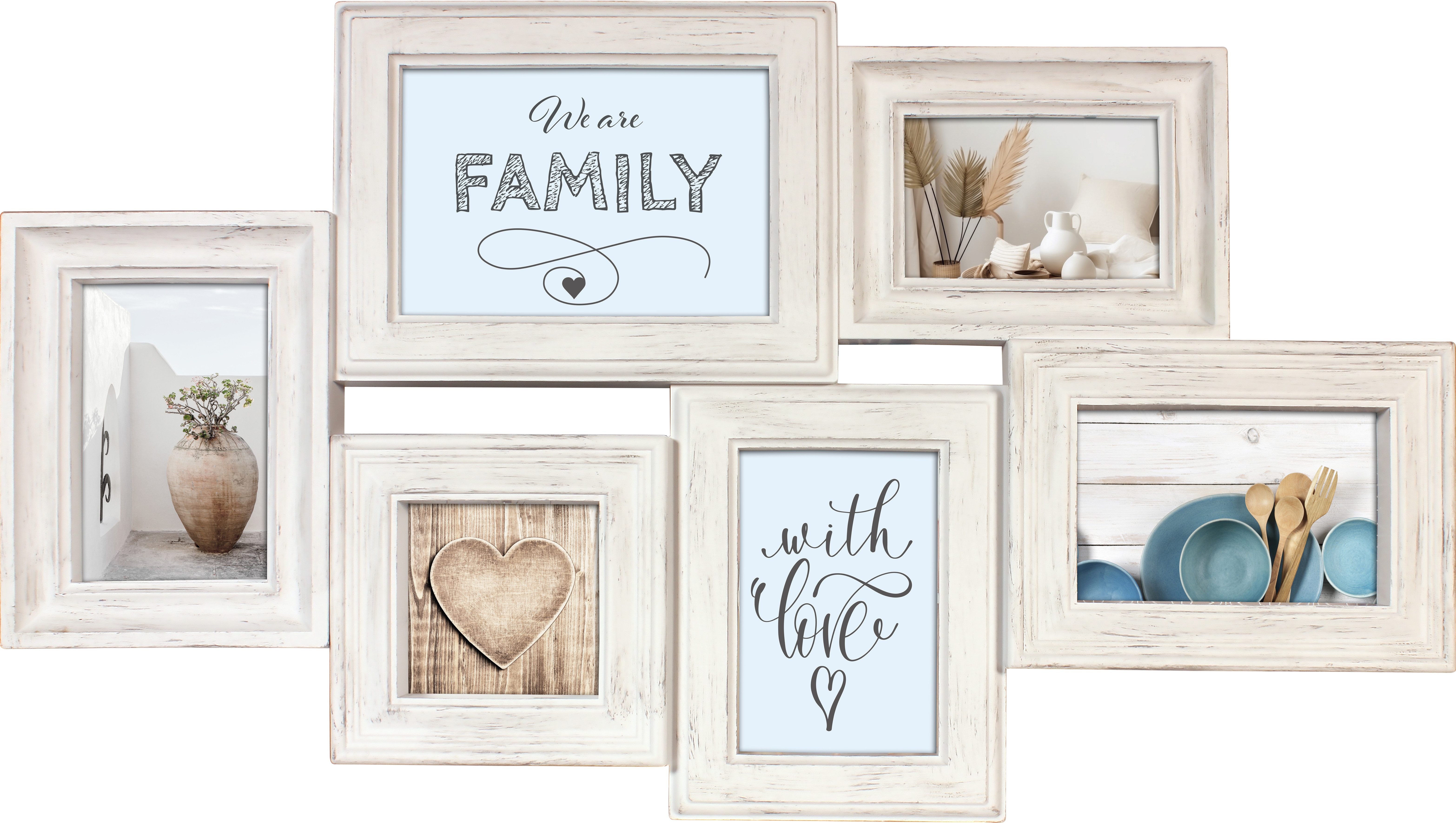 Wackadoo Living Bilderrahmen Collage weiß für günstig online kaufen