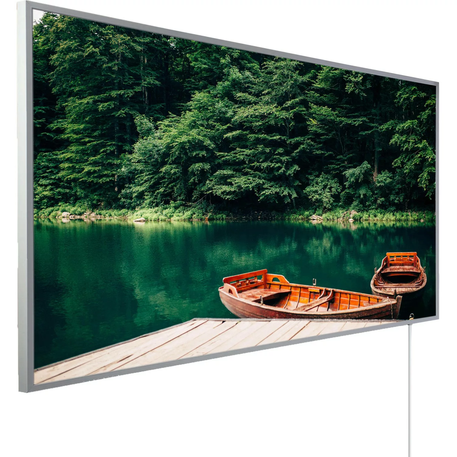 Könighaus Infrarotheizung Panorama-Serie 60 cm x 100 cm 600 W Boot und See günstig online kaufen