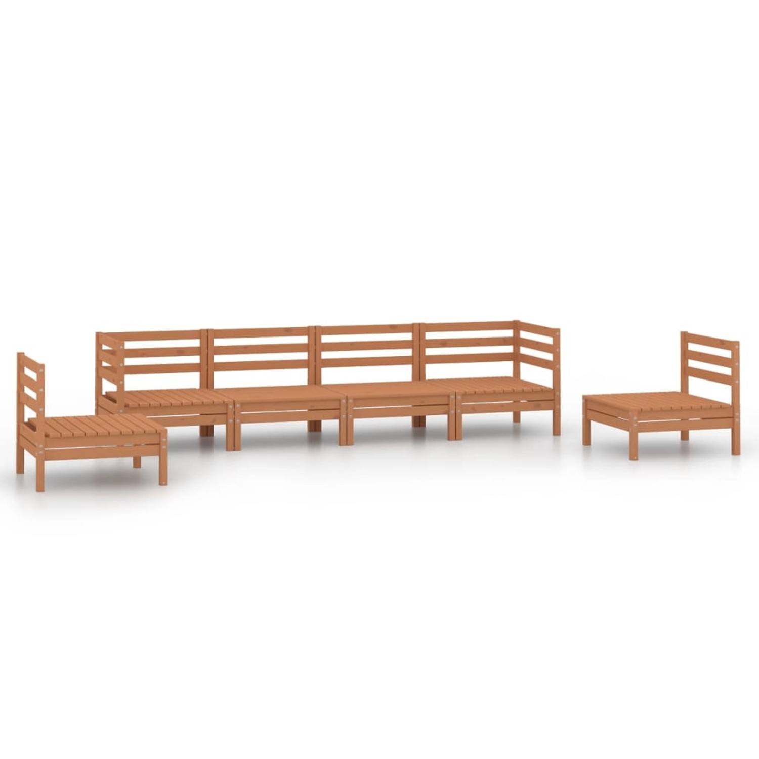 6-tlg. Garten-lounge-set Honigbraun Massivholz Kiefer günstig online kaufen