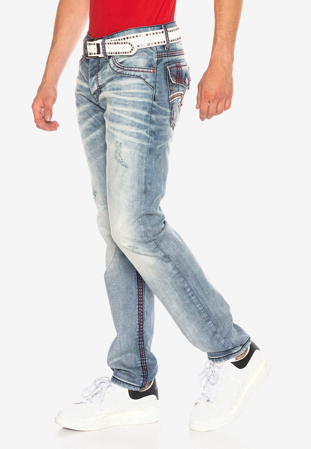 Cipo & Baxx Straight-Jeans, in modischem Design günstig online kaufen