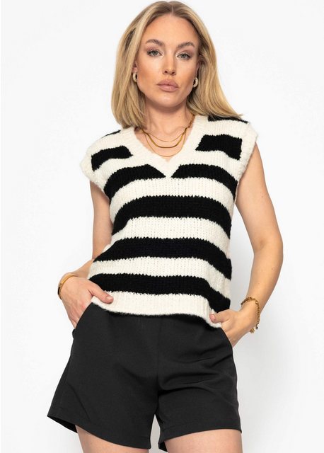 SASSYCLASSY Pullunder Oversize Pullunder Damen mit V-Ausschnitt Elegant günstig online kaufen