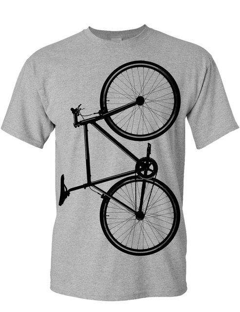 Baddery Print-Shirt Fahrrad T-Shirt : "Fixie Bike", hochwertiger Siebdruck, günstig online kaufen