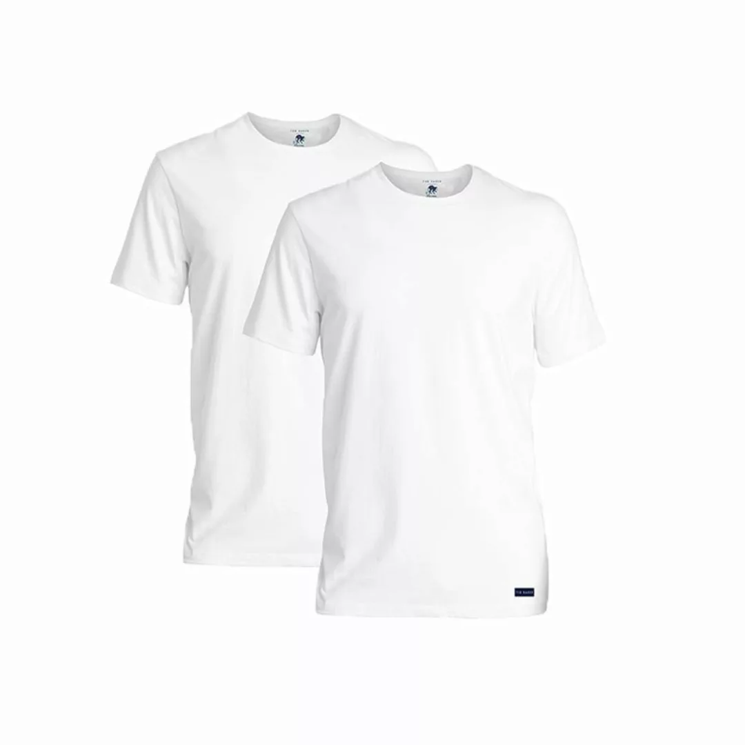 TED BAKER Herren T-Shirt 2er Pack - Rundhals, Kurzarm, Modal Weiß L günstig online kaufen
