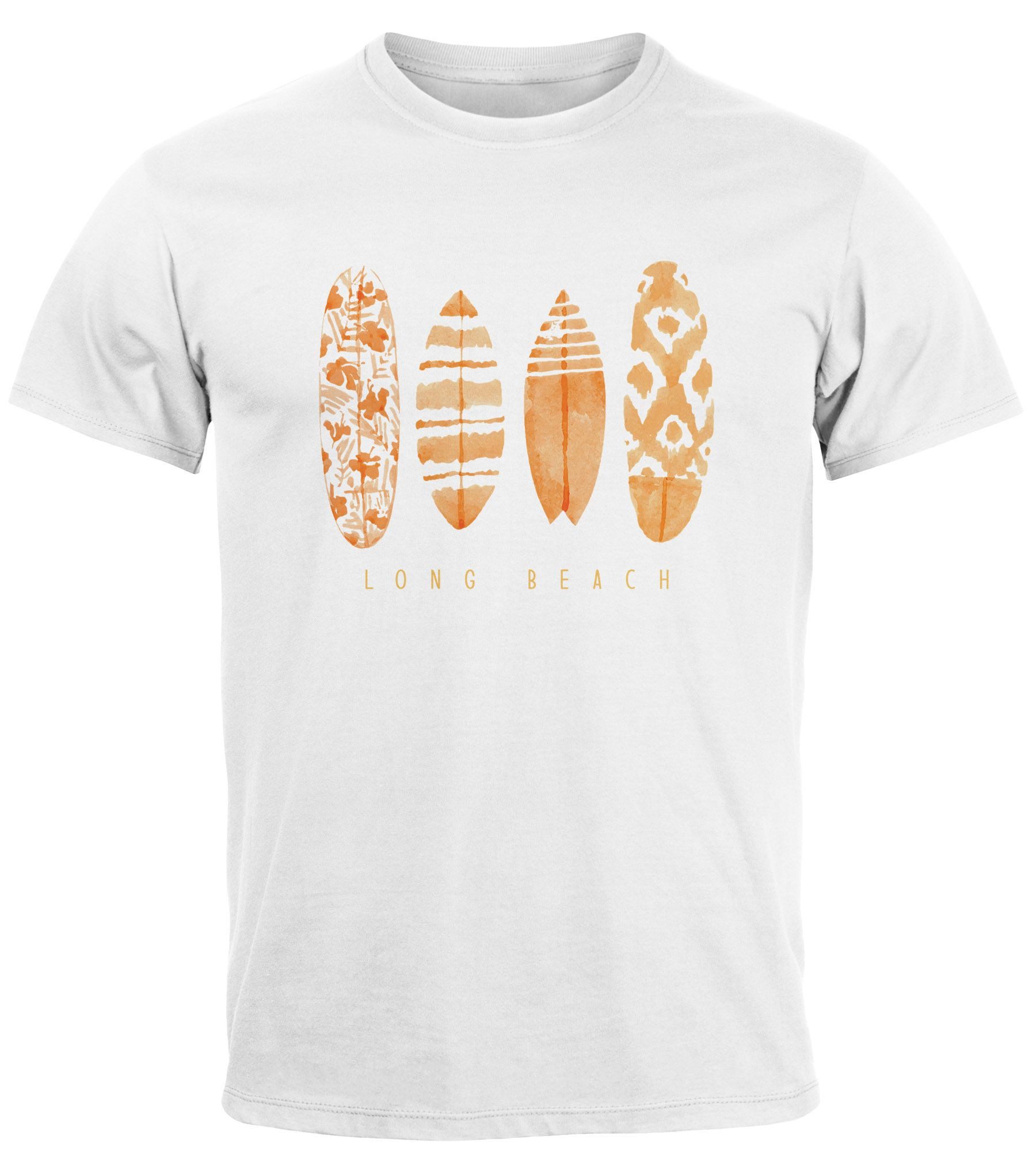Neverless Print-Shirt Herren T-Shirt Surfing Fashion günstig online kaufen