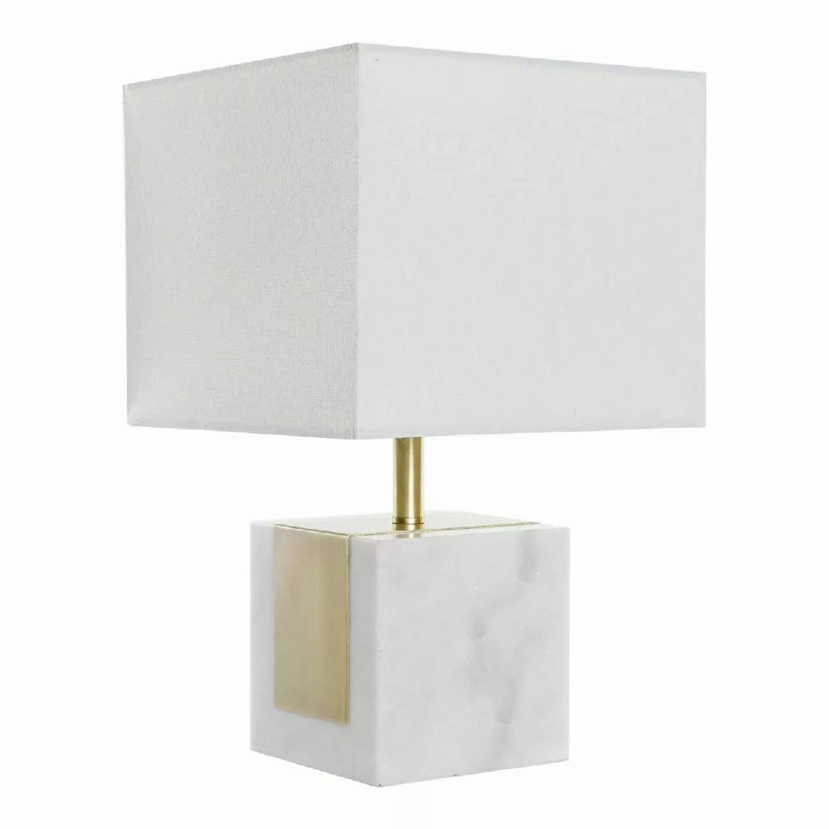 Tischlampe Dkd Home Decor Weiß Polyester Marmor Golden (26 X 26 X 43 Cm) günstig online kaufen