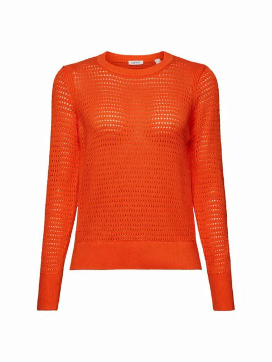 Esprit Rundhalspullover Mesh-Pullover günstig online kaufen