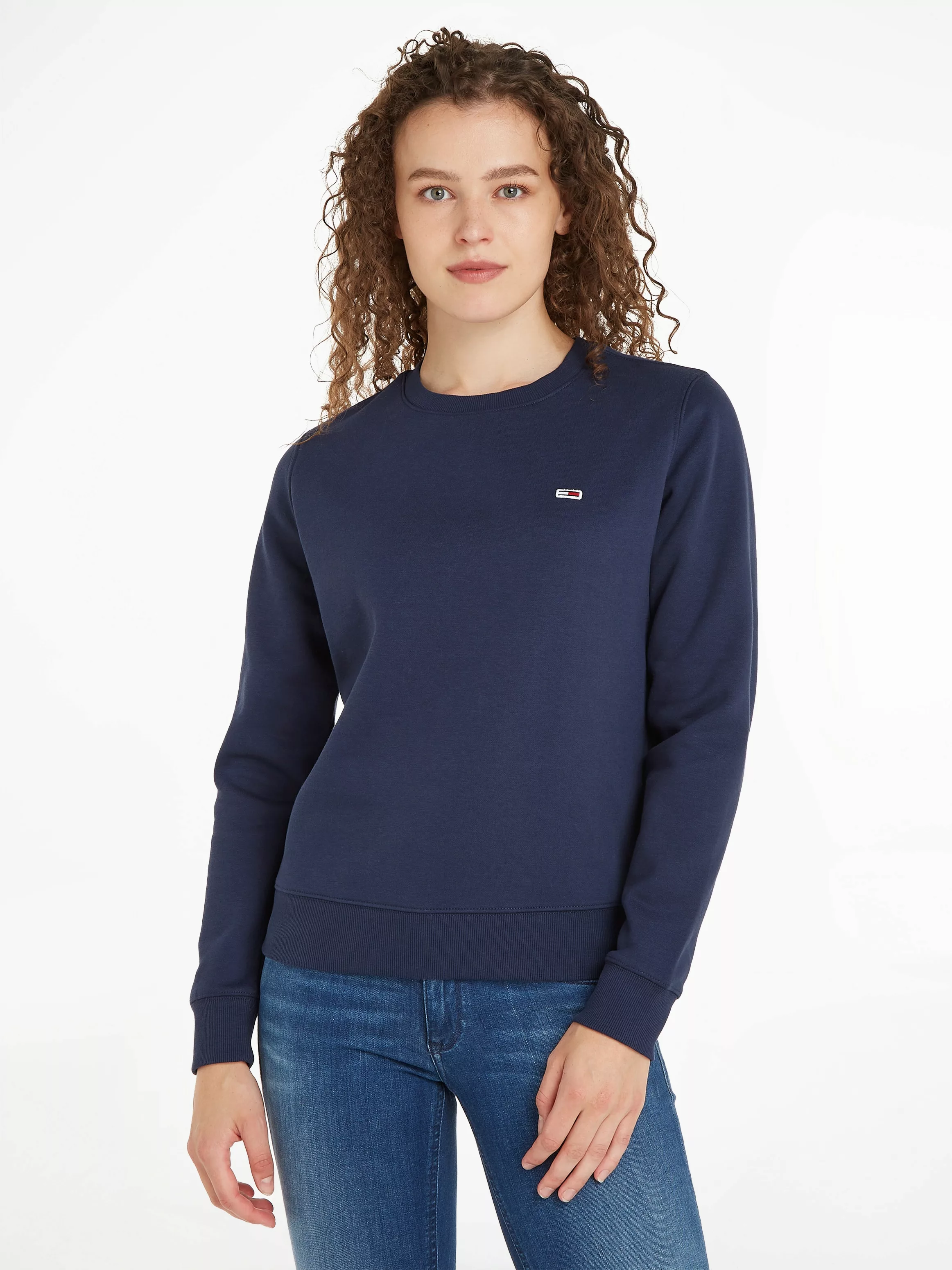 Tommy Jeans Sweatshirt "TJW REGULAR FLEECE C NECK", mitTommy Jeans Logo-Fla günstig online kaufen