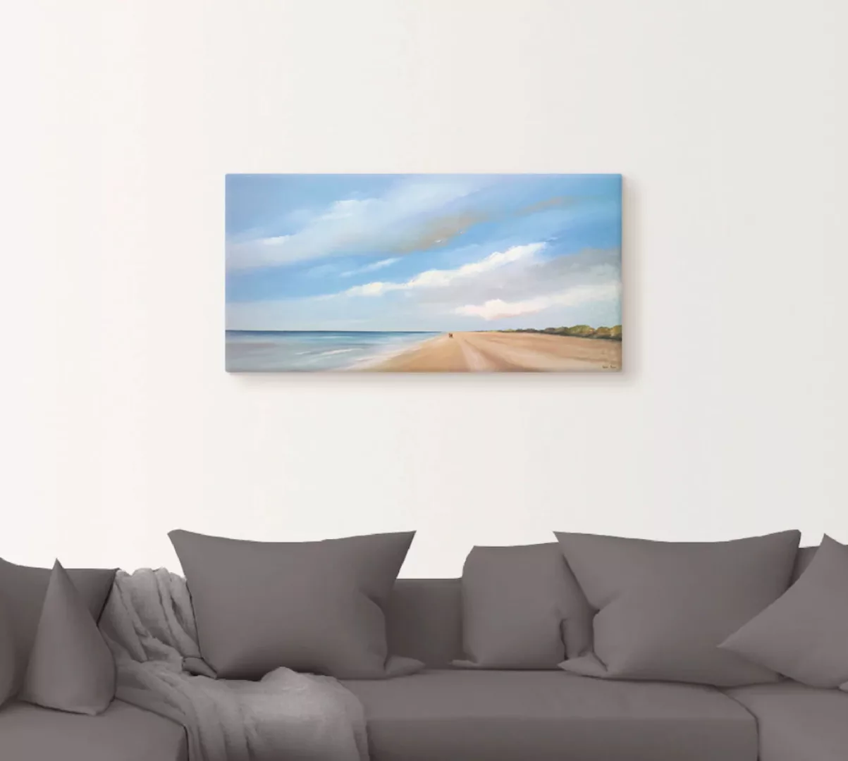 Artland Wandbild "Am Strand entlang III", Strand, (1 St.), als Leinwandbild günstig online kaufen