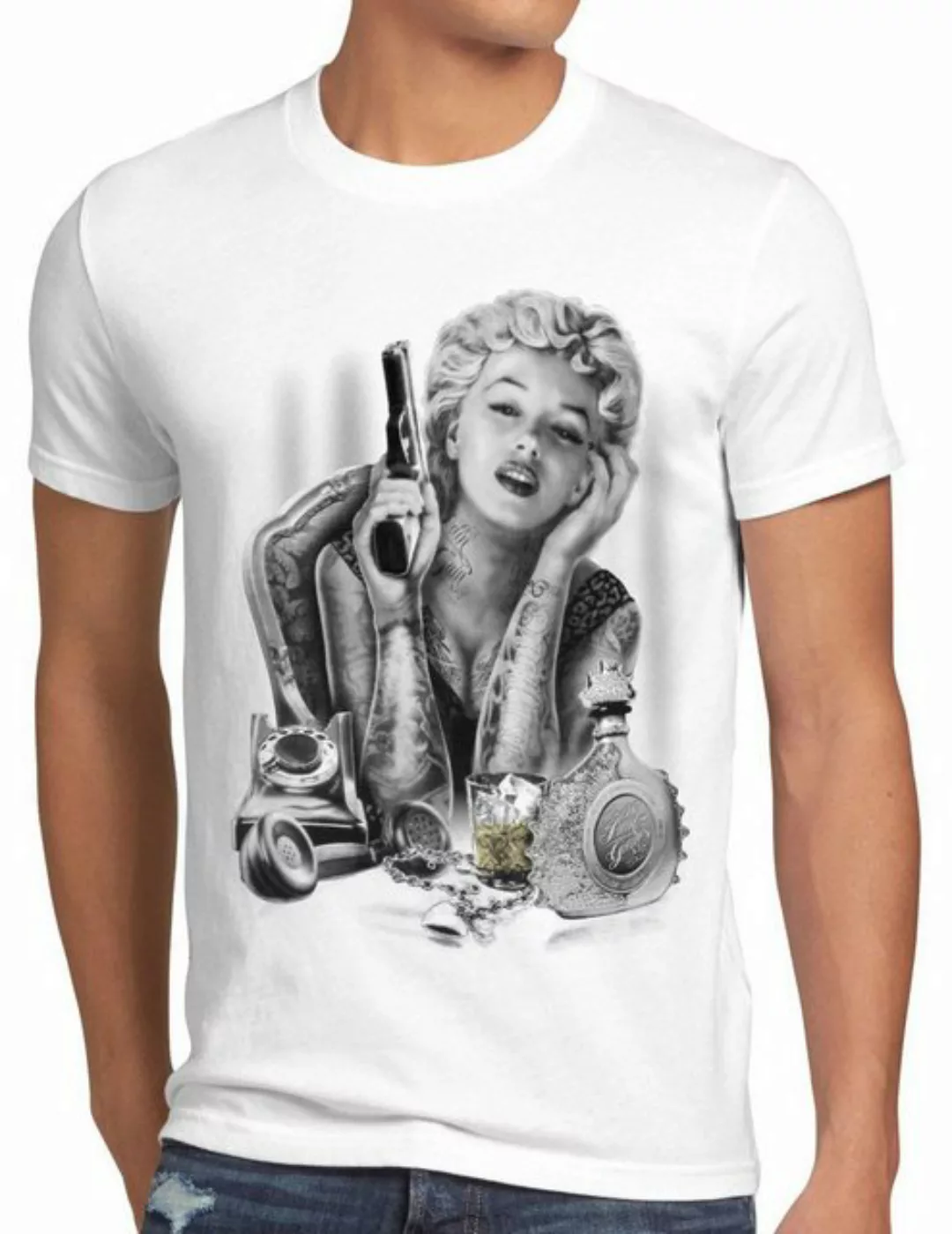 style3 Print-Shirt Herren T-Shirt Marilyn Tattoo Heartbreaker monroe rock p günstig online kaufen