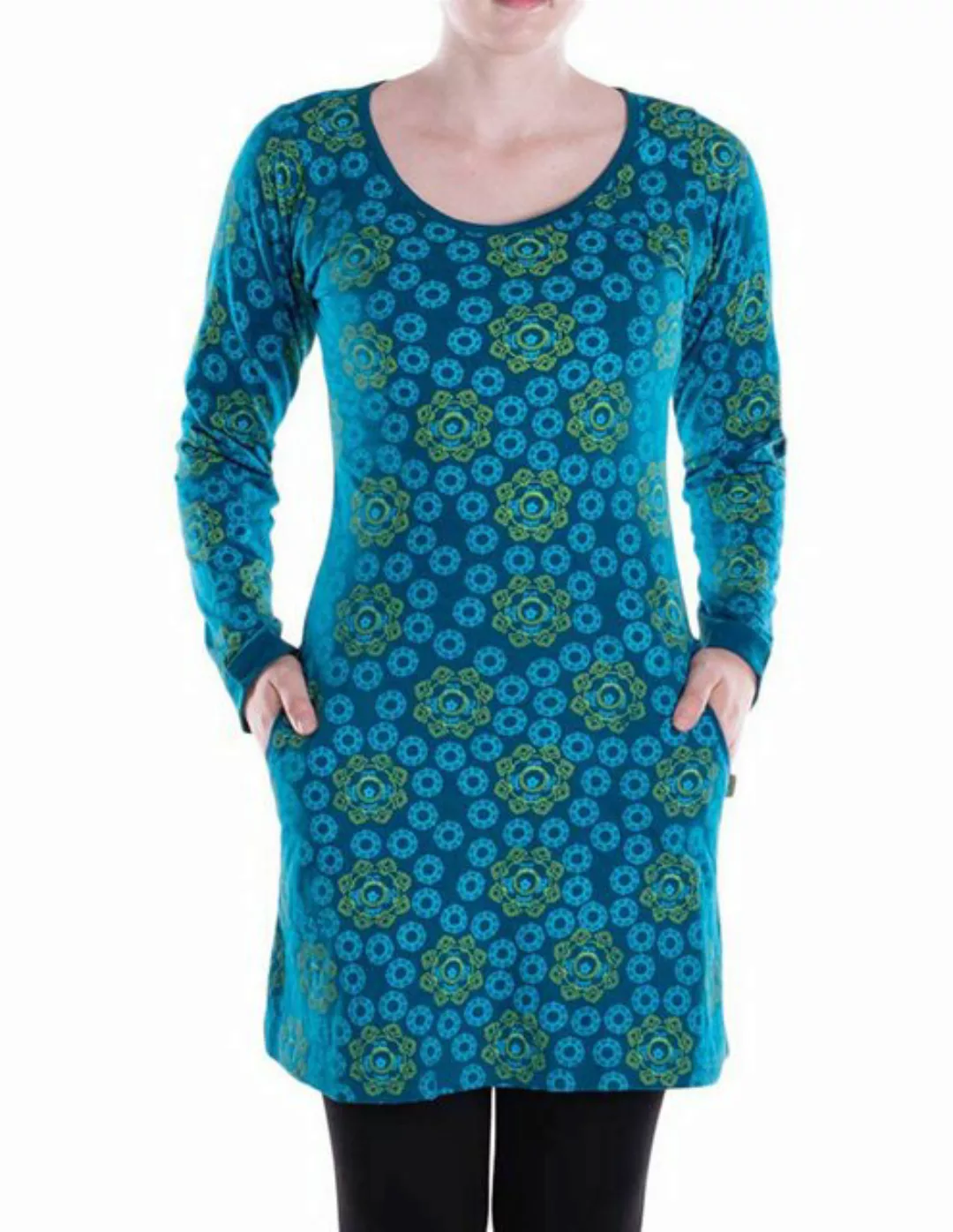 Vishes Tunikakleid Leichtes Langarmshirt-Kleid Damen Langarm Kleider retro günstig online kaufen