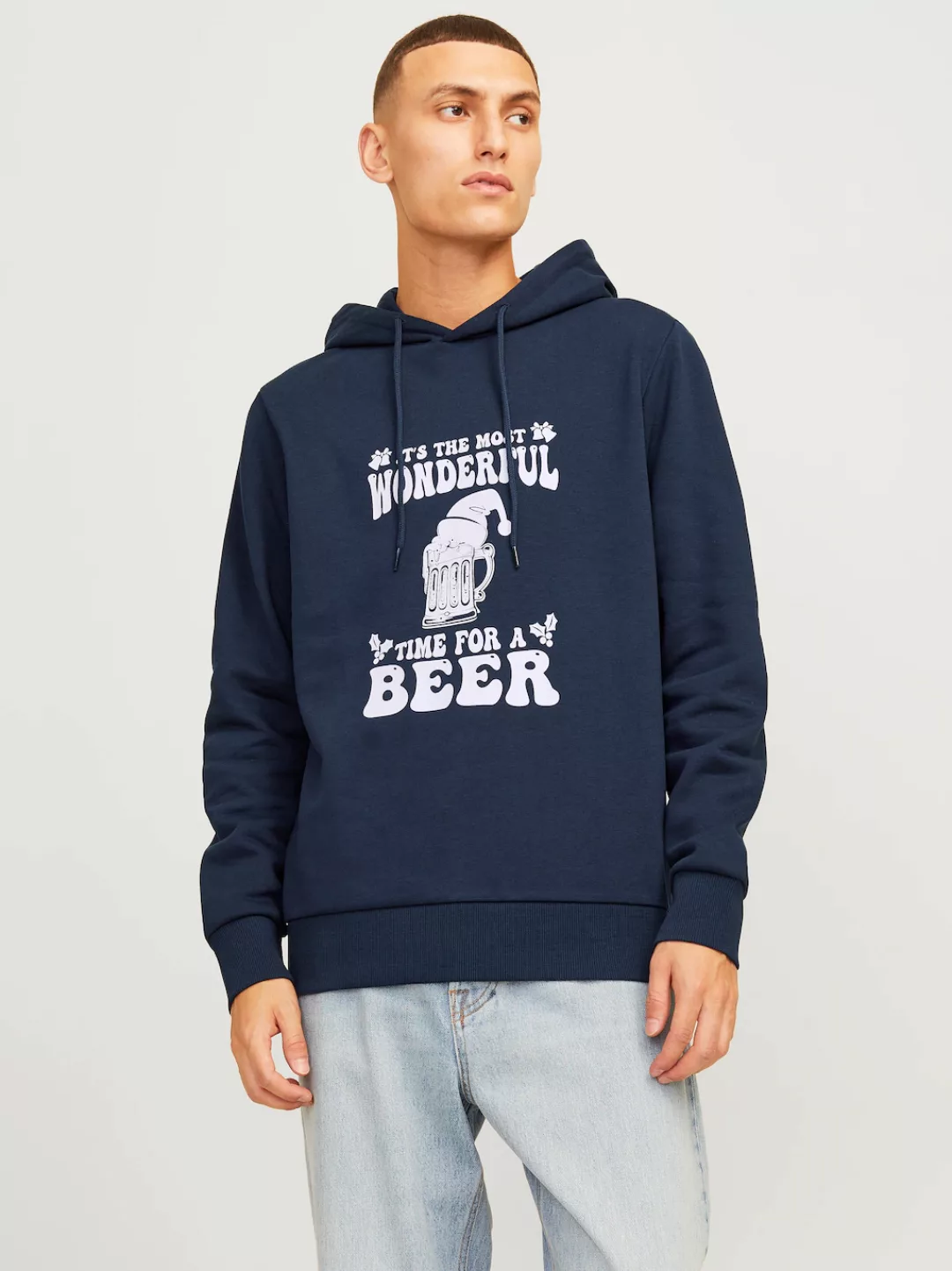 Jack & Jones Kapuzensweatshirt "JJXMAS ONE COLOR FUNNY SWEAT HOOD" günstig online kaufen