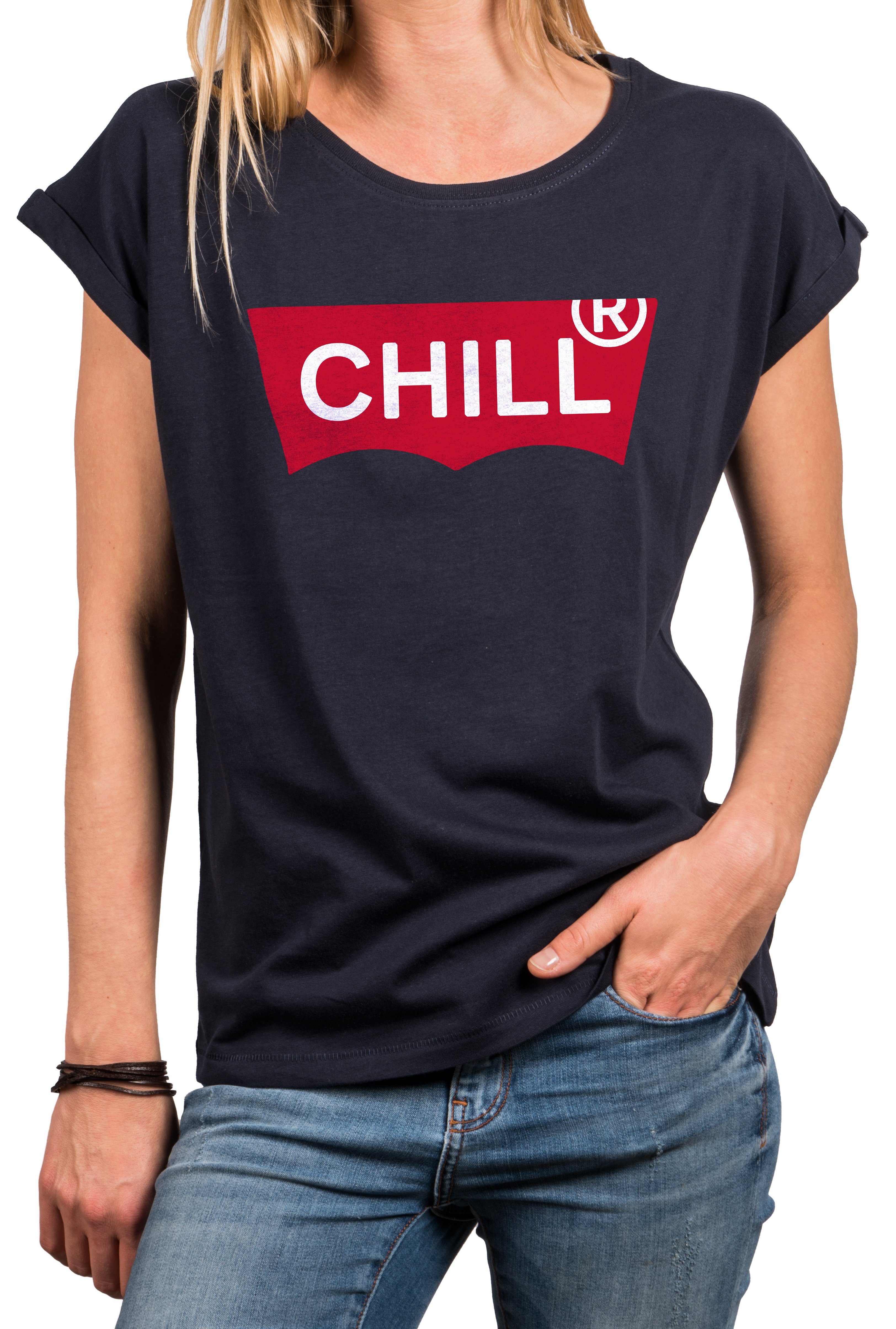 MAKAYA Print-Shirt Katze Damen Lustige Geschenke günstig online kaufen