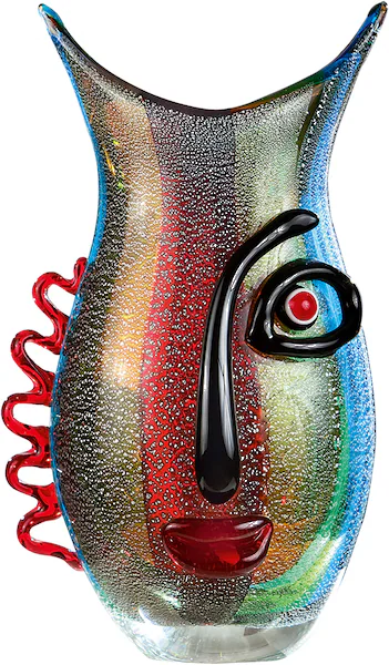 GILDE GLAS art Tischvase »Red Vista«, (1 St.), aus Glas, Höhe ca. 32 cm günstig online kaufen
