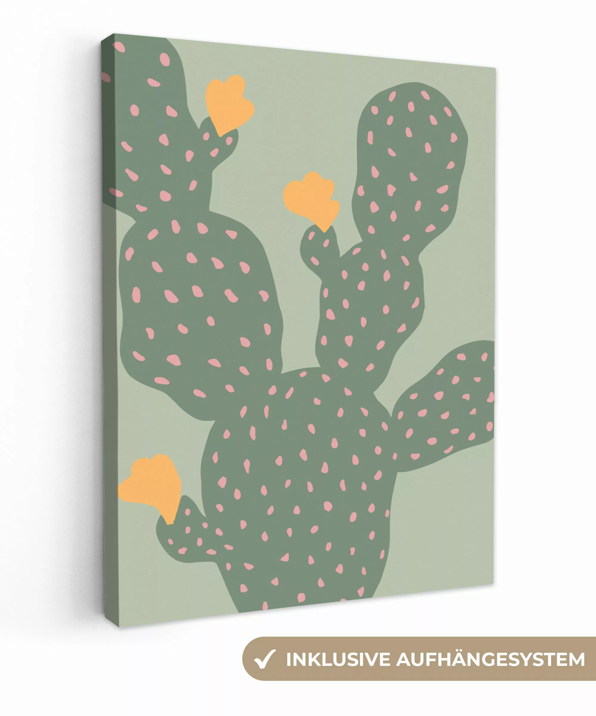OneMillionCanvasses® Leinwandbild Kaktus - Grün - günstig online kaufen