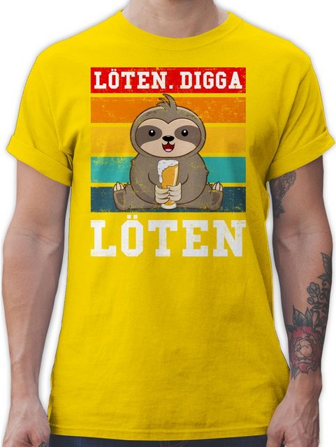 Shirtracer T-Shirt Löten Digga Löten Vintage weiß bunt Party & Alkohol Herr günstig online kaufen