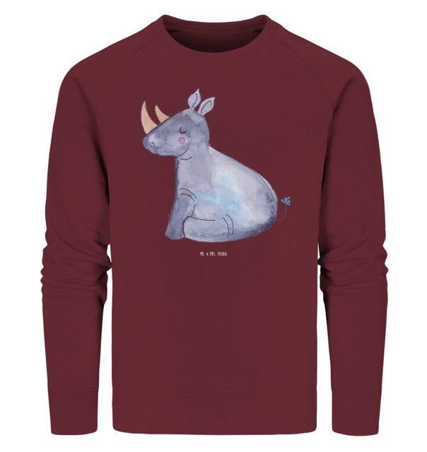 Mr. & Mrs. Panda Longpullover Größe XL Einhorn Nashorn - Burgundy - Geschen günstig online kaufen