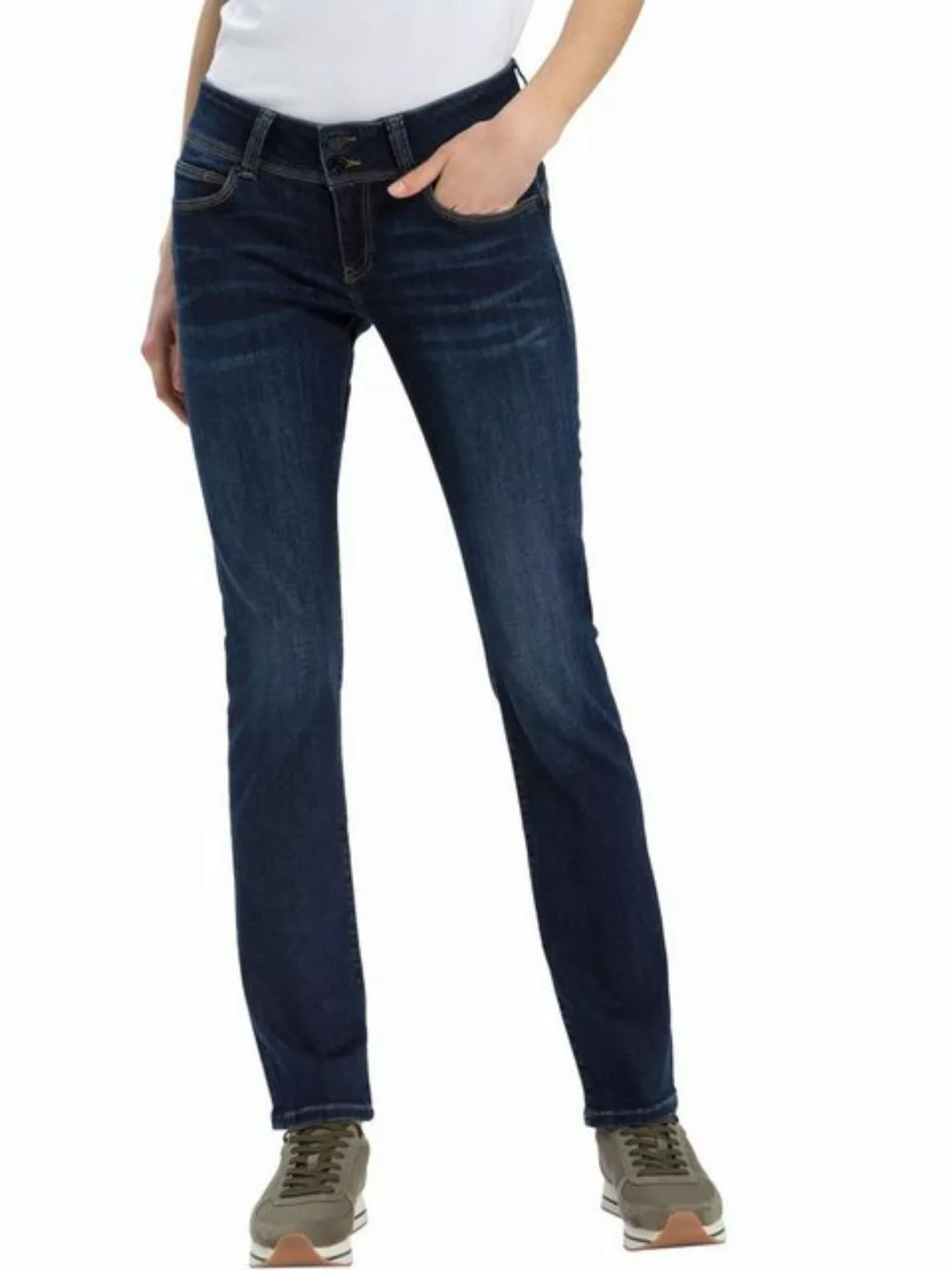Cross Jeans Damen Jeans Loie - Regular Fit - Blau - Dark Blue günstig online kaufen