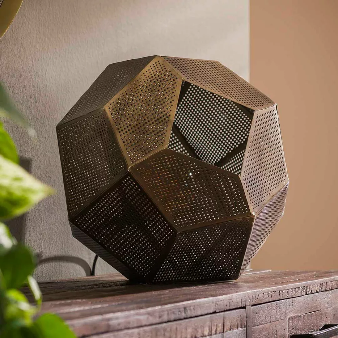 Hexagon Tischlampe aus Metall Industrie und Loft Stil günstig online kaufen