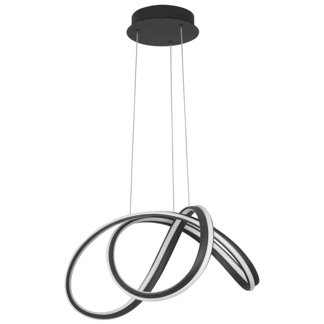 LED Pendelleuchte Truno in Schwarz 2x 30W 4746lm günstig online kaufen