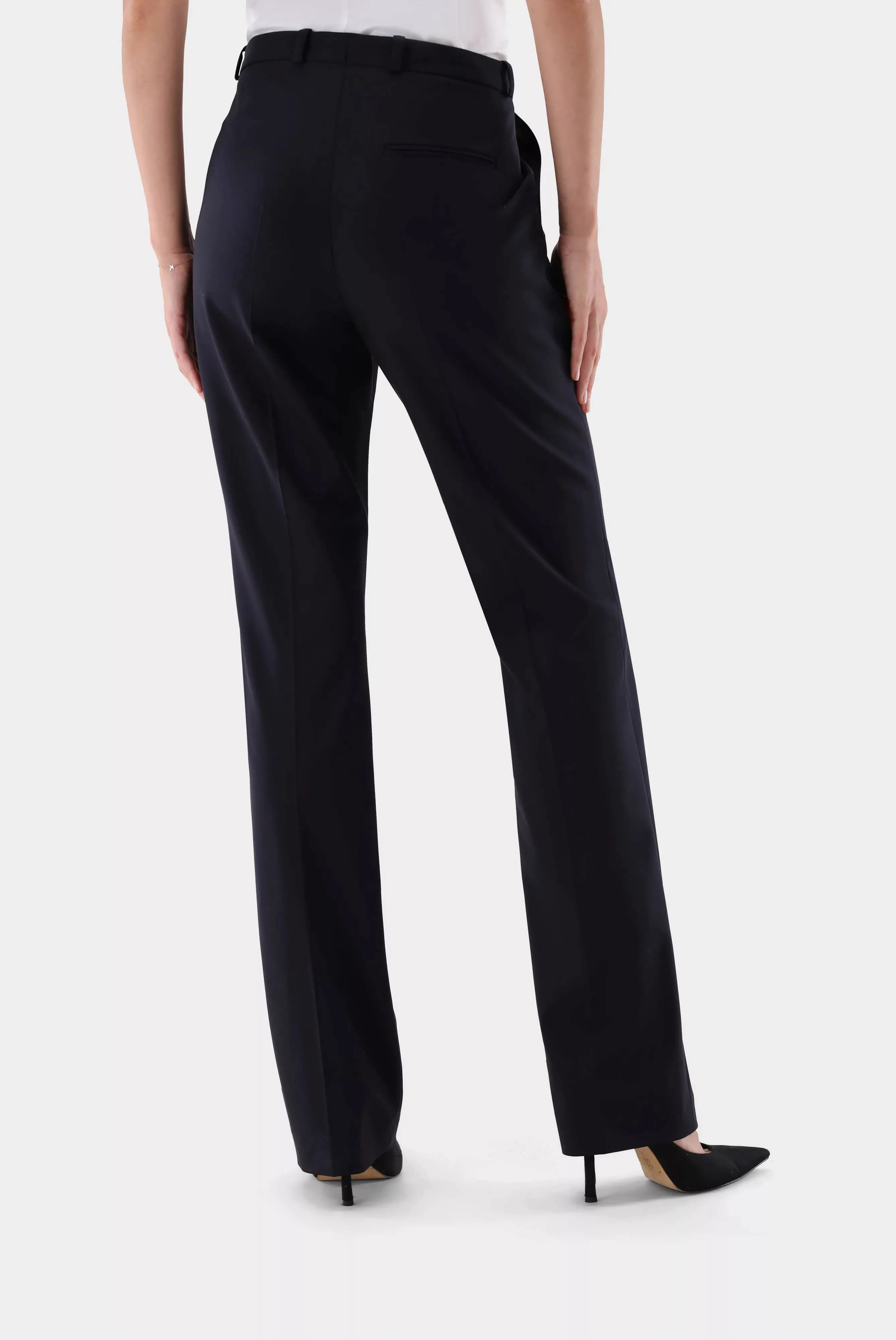 Hose aus Wolle mit Stretch Slim Fit günstig online kaufen