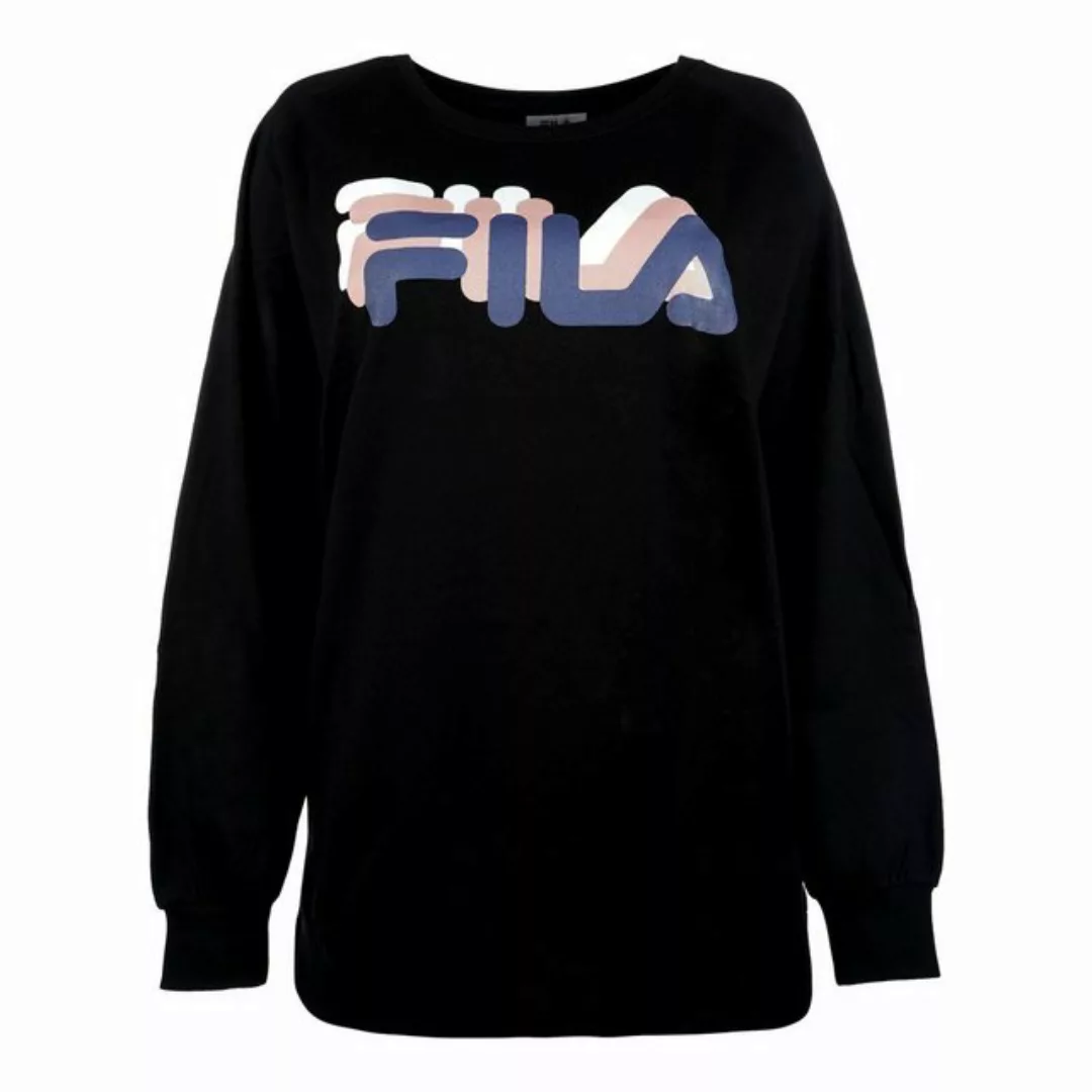 Fila Longpullover Homewearpullover mit 3-farbigem Logoprint vorn günstig online kaufen