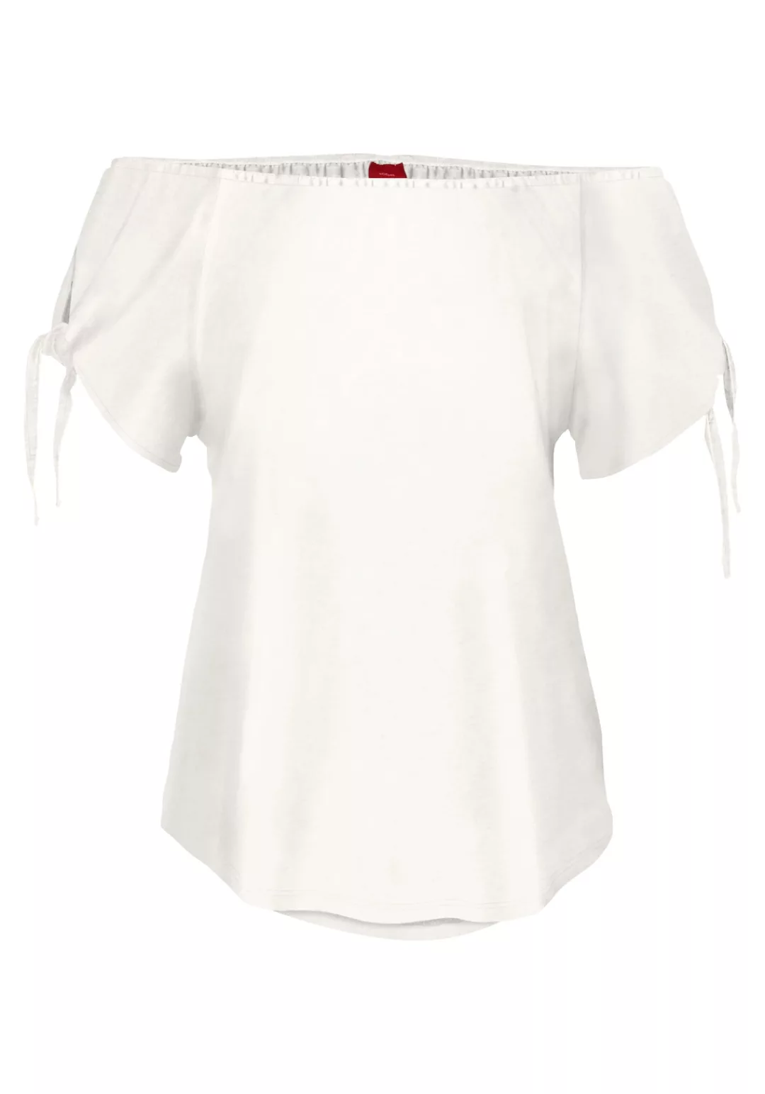 s.Oliver T-Shirt mit Schlitzen an den Ärmeln, variierbar als Carmenshirt, s günstig online kaufen