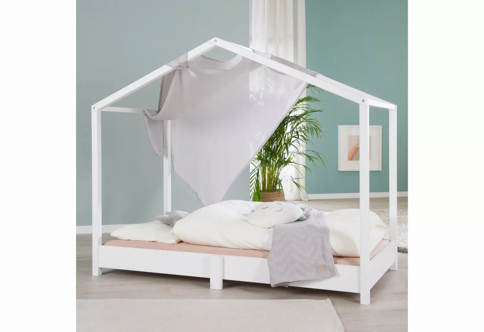 roba® Hausbett aus Massivholz, Kinderbett in 90 x 200 cm oder 70 x 140 cm ( günstig online kaufen