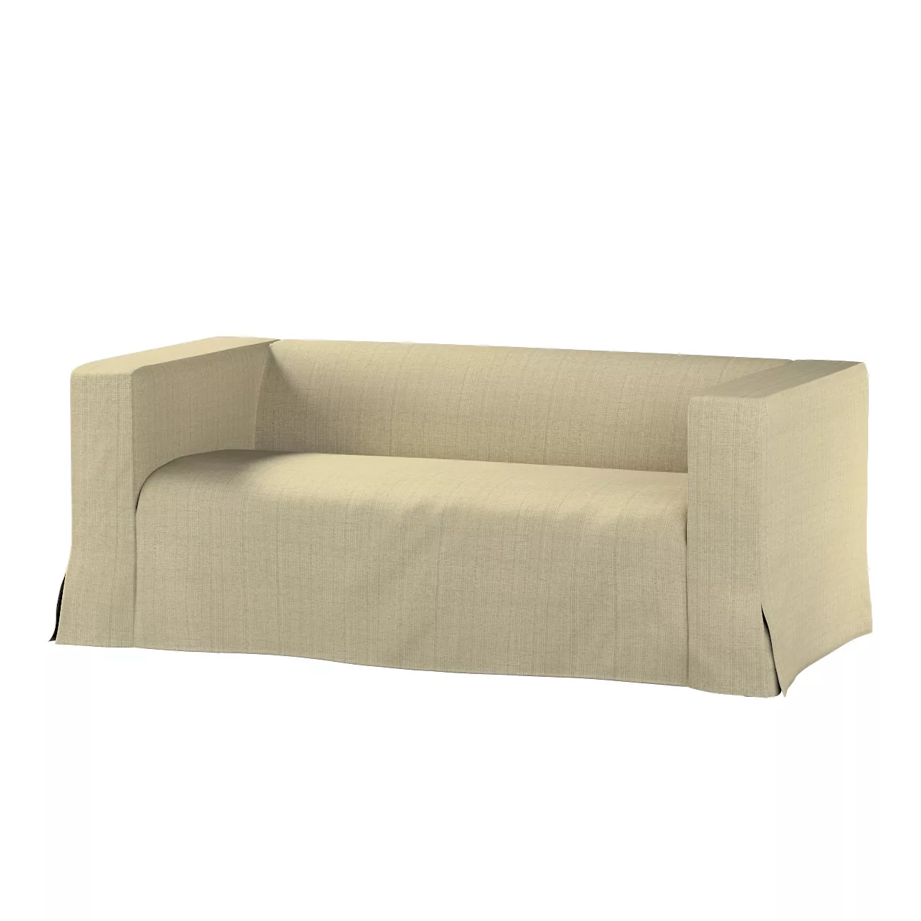 Bezug für Klippan 2-Sitzer Sofa, lang mit Kellerfalte, beige-creme, Klippan günstig online kaufen